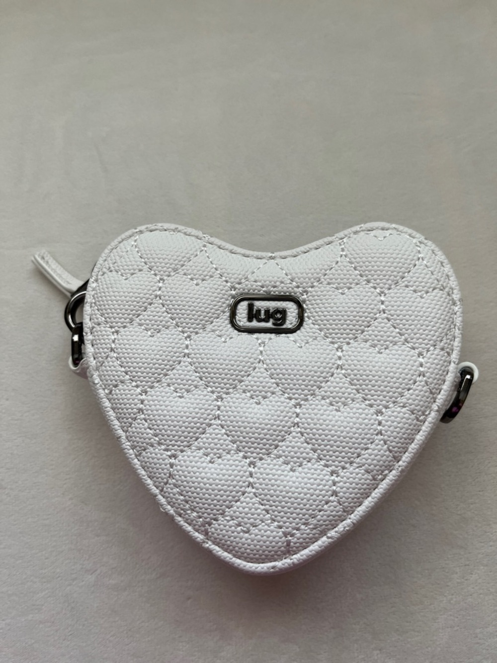 LUG - NWOT - Heartbeat Matte Luxe VL Mini Crossbody Bag/Wallet in White